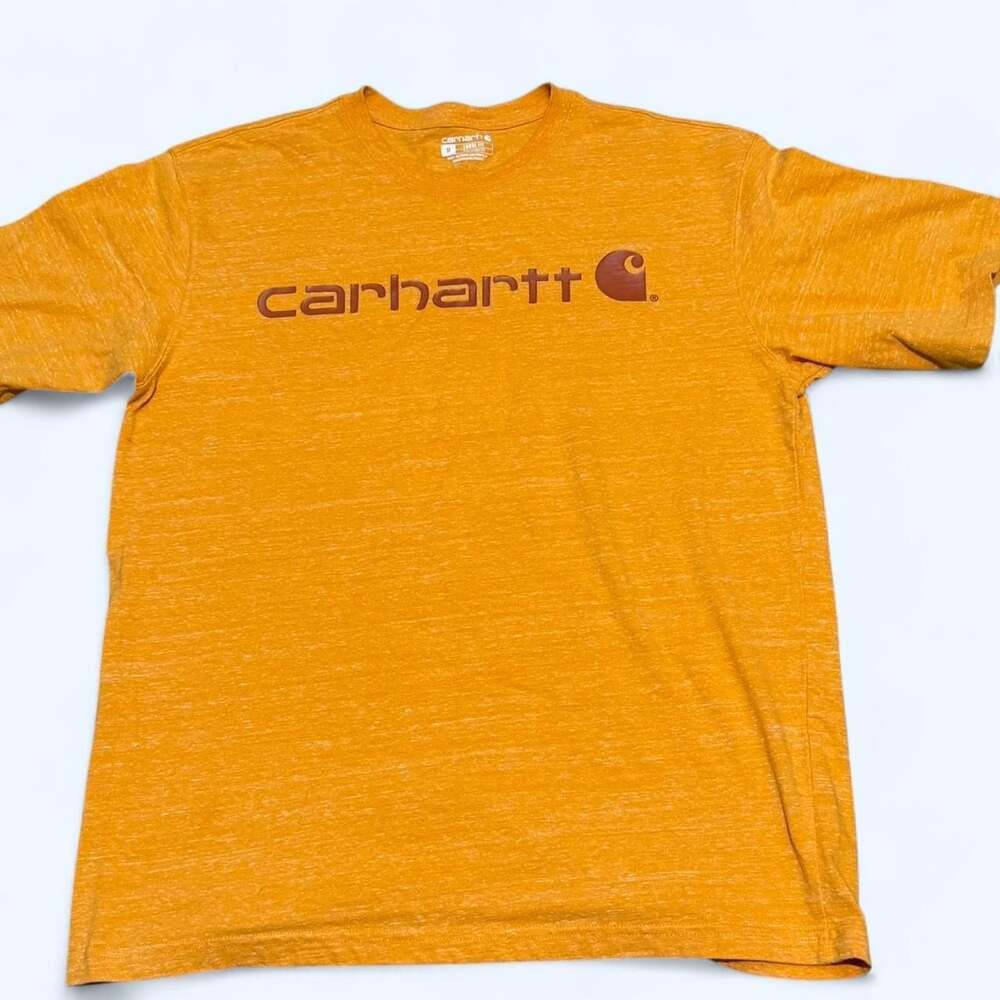 Carhartt Loose Fit Heathered Orange Logo Graphic T-Shirt